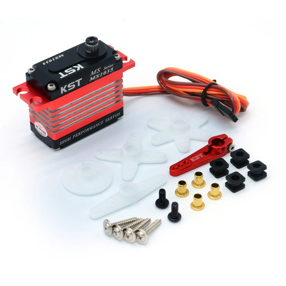 Velocidade de Digitas da Engrenagem do Metal de Kst Cauda do Helicóptero da Classe o Servo Motor de Alta 12kg para o Barco do Drone do Carro do Robô da Cauda Helicóptero Classe 550-700 Ms1035 do da 10 O servo motor de alta velocidade de