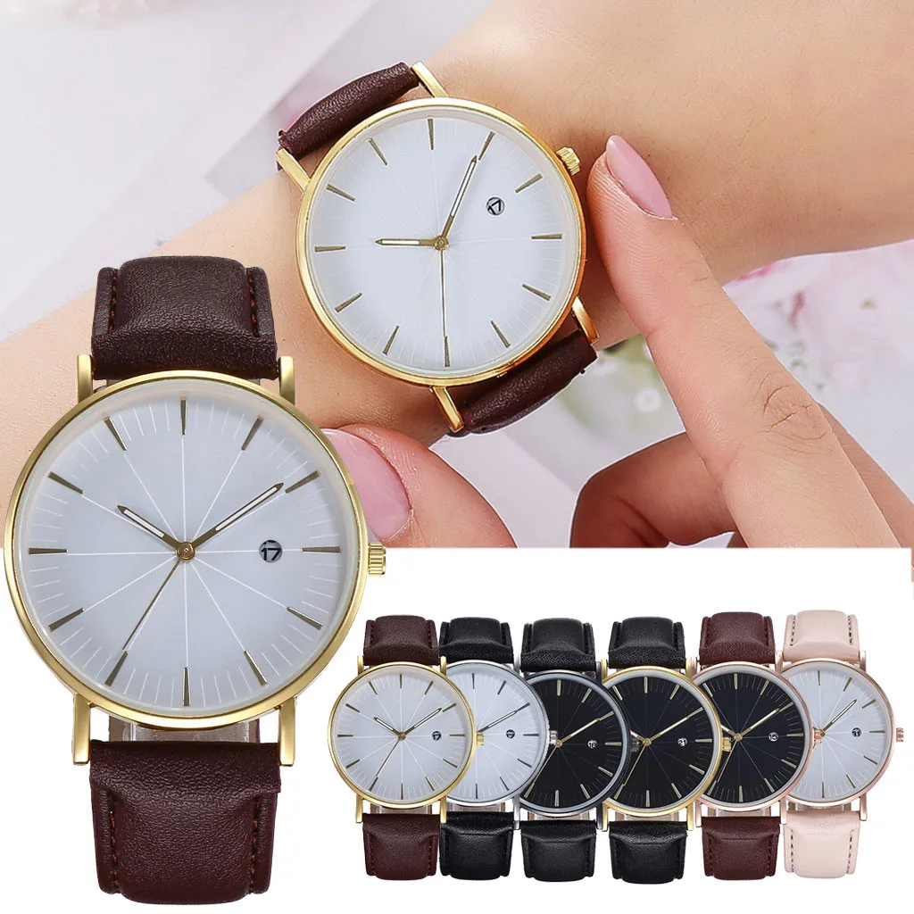 

Zerotime #P5 2019 Fashion Creative Embossed Meridian Student Leather Belt Watch Lady Quartz Calendar Watch Luxury Free Shipping