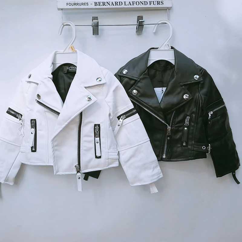 

Children Kids Girls Boys PU leather Coat W/Zipper,Kids Short Punk Style Coat,Toddlers Kids Boys Children Spring/Autumn Coat