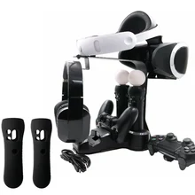 PS4 вертикальная подставка, PS4 контроллер PS MOVE Зарядное устройство Дисплей держатель для PS4 Очки виртуальной реальности VR PS4 Pro Slim PSVR наушников Витрина 5 в 1 колыбели