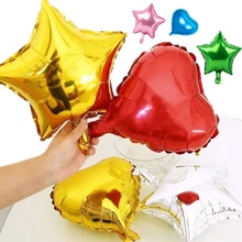1pcs 10inch 25cm Foil Balloon 9 Colors Heart Shape Balloons Birthday/New Year/Party Wedding Decoration Star Balloon