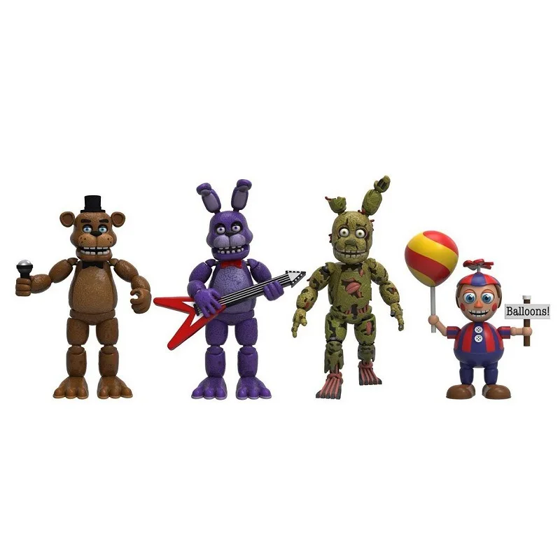 

4PCS /Set Five Nights At Freddys Figurines 4cm PVC FNAF Freddy Anime Figures Nendoroid Vinyl Doll Toys