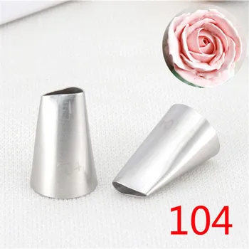 

#104 Rose Petal 304 Stainless Steel Pastry Nozzles DIY Cake Decorating Piping Nozzles Sugarcraft Cupcake Icing Tools