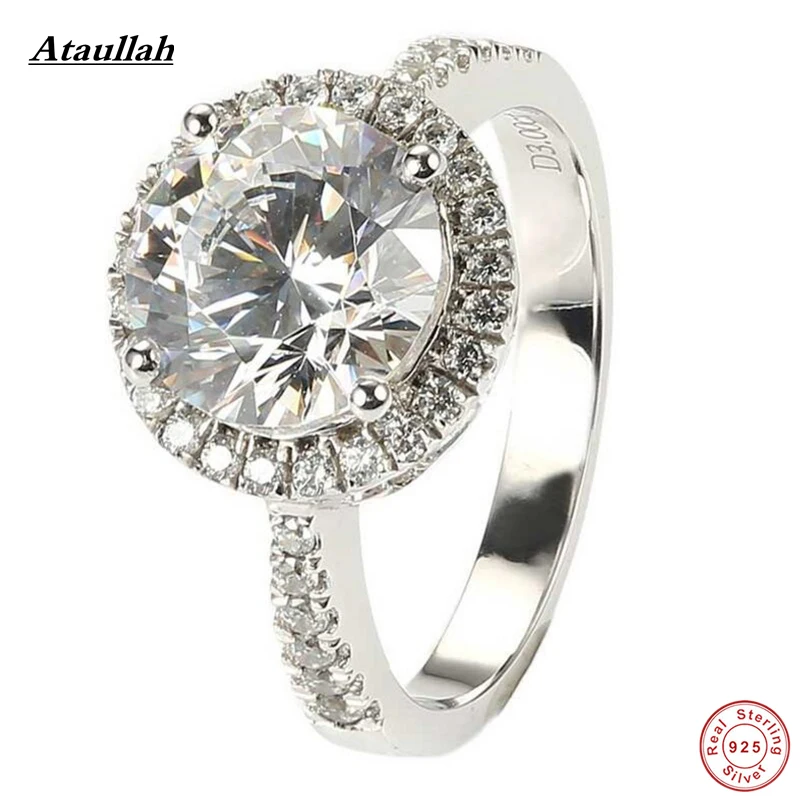 

Ataullah Engagement 925 Sterling Silver 2 Carat SONA/NSCD Lab Made Diamond Rings for Women Wedding Silver Ring Jewelry RWD885-1