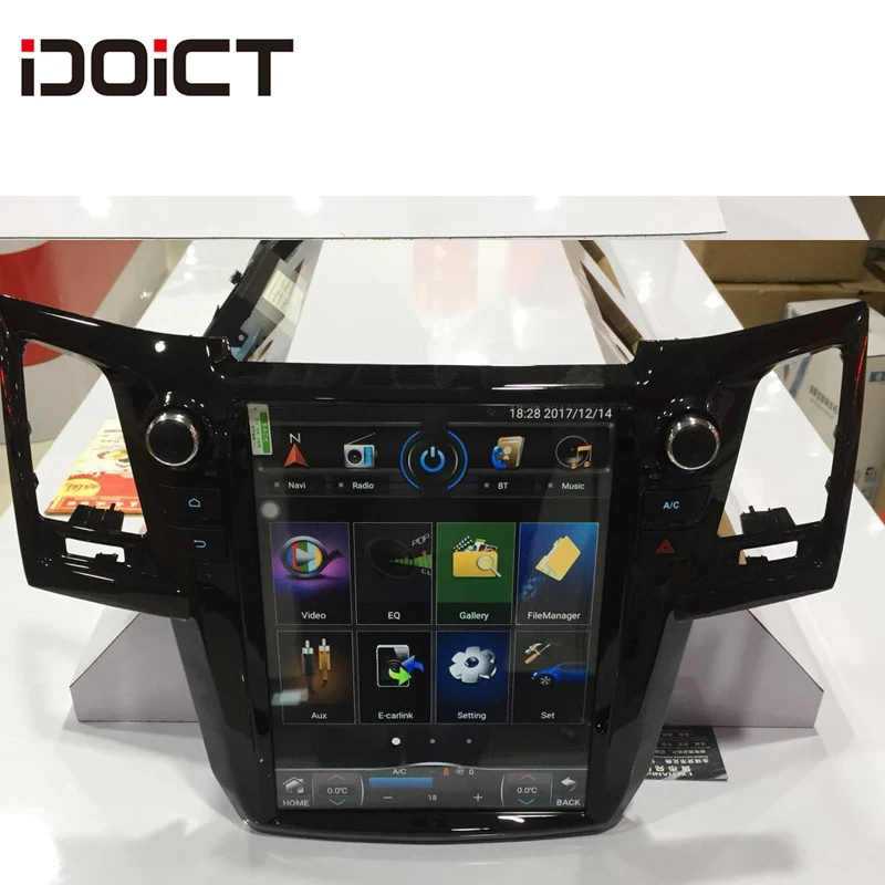 Sale IDOICT TESLA Android 6.0 2G+32G Car DVD Player GPS Navigation Multimedia For Toyota Fortuner Radio 2007-2015 2