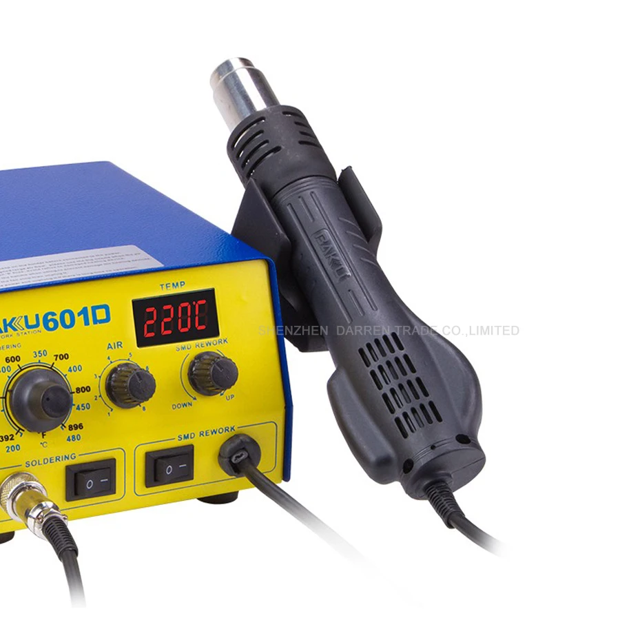 110V Raw BAKU BK-601D LED Digital Display Hot Air SMD Rework Station hot air solder station BGA rework