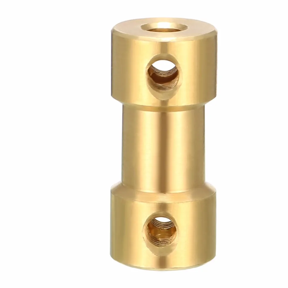 

UXCELL 1PCS M3 Thread 3x3mm Shaft Coupler Connector Adapter Gold Tone for RC Model Motor L20XD9 Airplane Boat Model