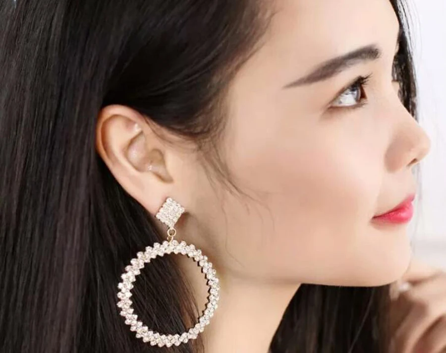 

DollyBling New Fashion Exaggerated Long Ring Earrings Female Ear Ring Earrings Jewelry Temperament