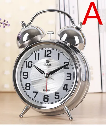 

Fashion metal mute small alarm clock, the bedroom small night light digital contracted the alarm clock, creative alarm clock