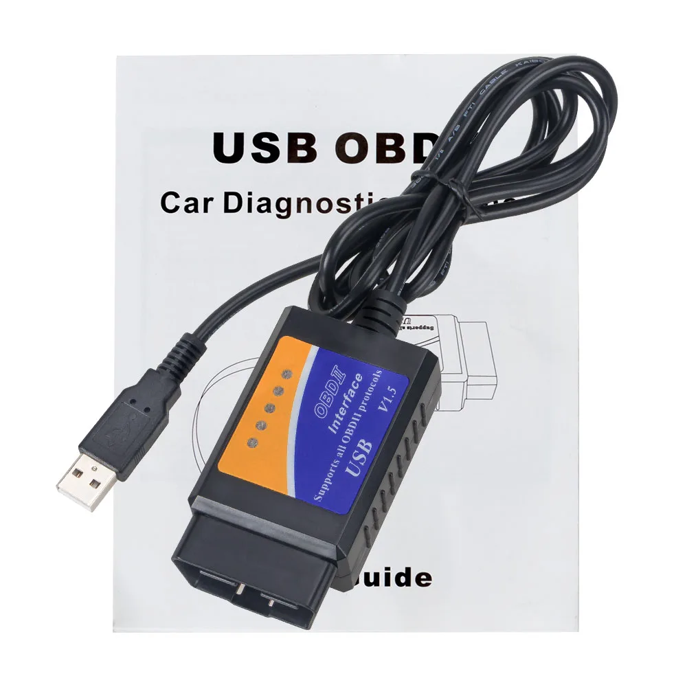 ELM327 USB V1.5 для чтения кодов Супер Мини elm 327 V1.5 Wi-Fi obd2 сканер elm327 bluetooth 10 шт./лот инструмент для диагностики авто