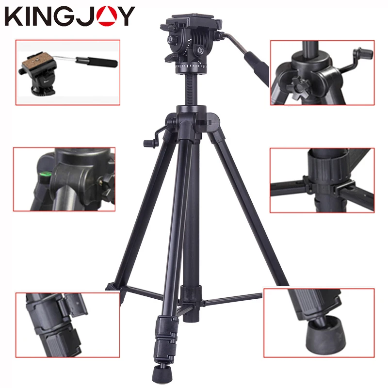 Profesional para Todos os Modelos Tripé para Câmera de Vídeo Modelos de Suporte de Tripé Kingjoy Oficial Vt 1500 de Suporte de Dslr Digital Slr Titular Stativ Móvel Flexível - Image 3