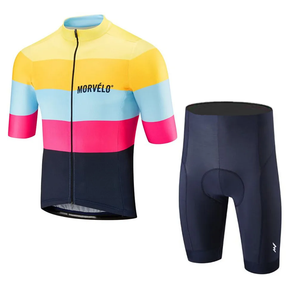 Велосипедная майка MORVELO Maillot Ropa Ciclismo Hombre Team велосипедная одежда быстросохнущая с коротким рукавом комплект MTB велосипедная одежда - Цвет: No.6