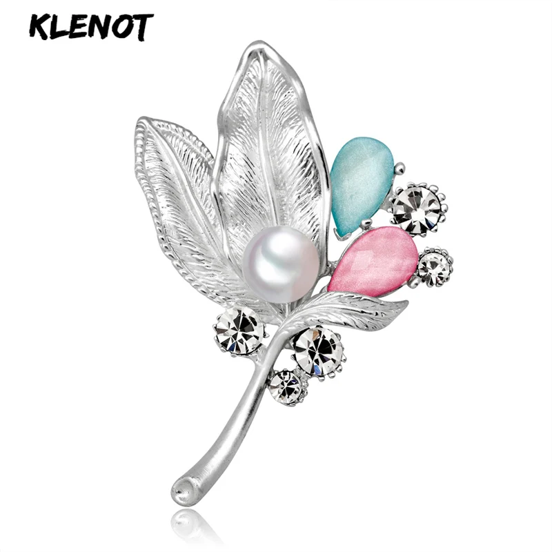 

Romantic Pearl Crystal Stone Brooches For Women Scarf Pins Plant Flower Corsage Lapel Pins Jewelry for Wedding Accessories Gifts