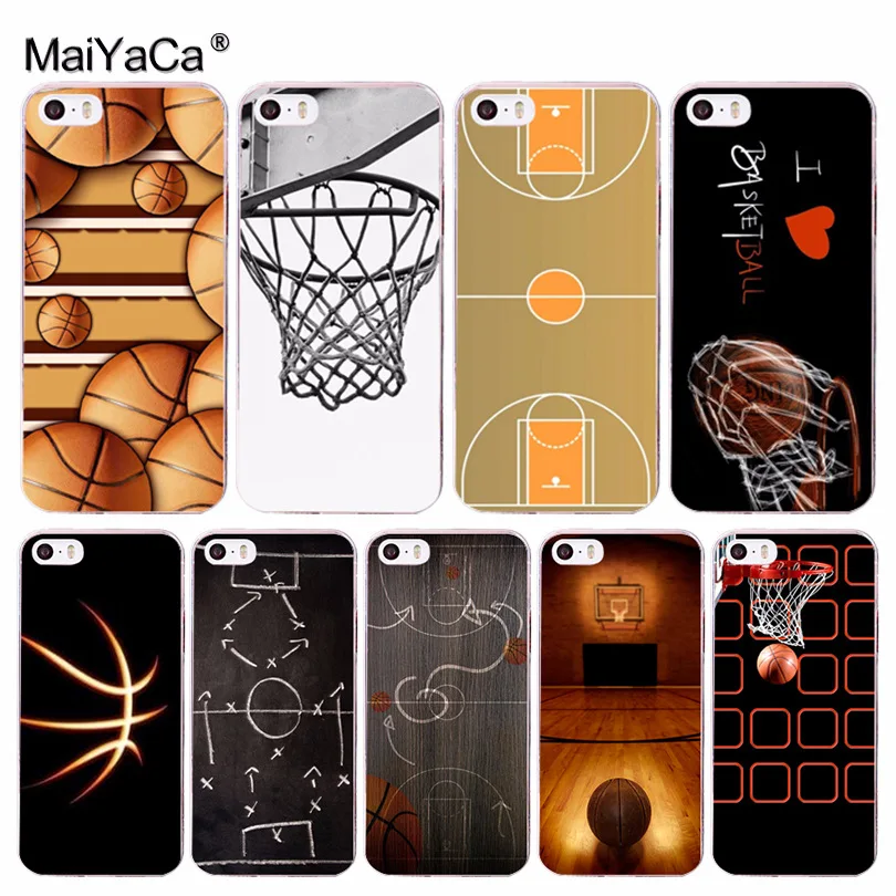 

MaiYaCa basketball court Rubber tpu Soft Phone Accessories Cover Case for Apple iPhone 8 7 6 6S Plus X 5 5S SE 5C 4 4S Cover