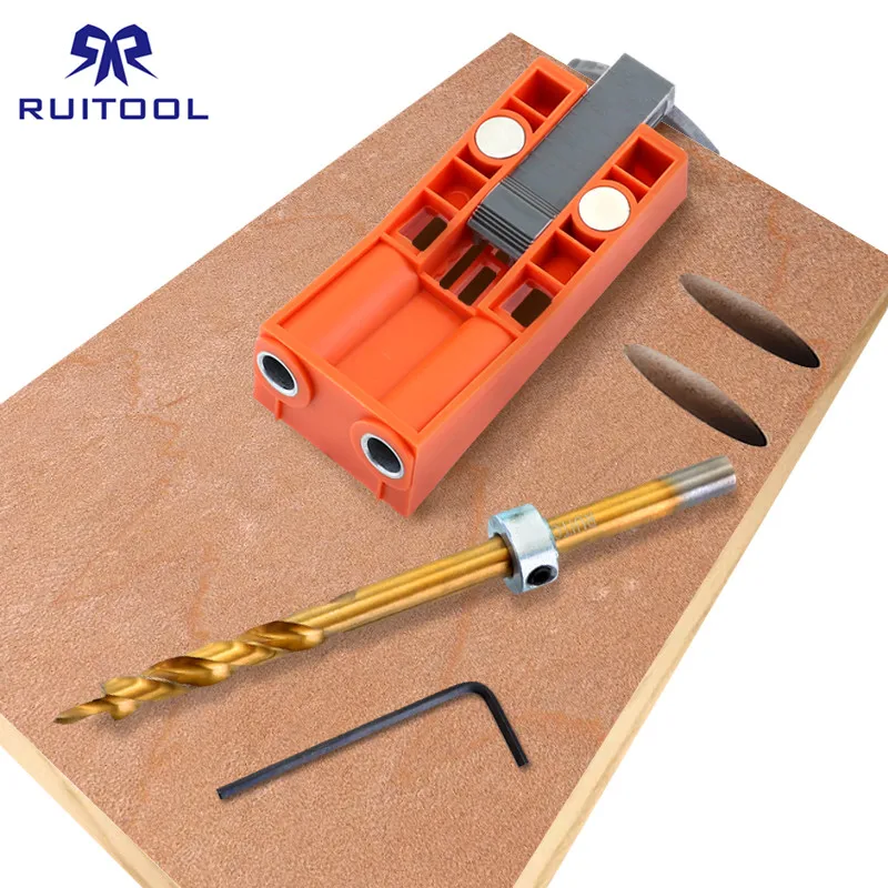  9.5mm Pocket Hole Jig Adjustable Drill Guide With Magnet Woodworking Jig Wood Drill PH1 SQ2 Screwdr