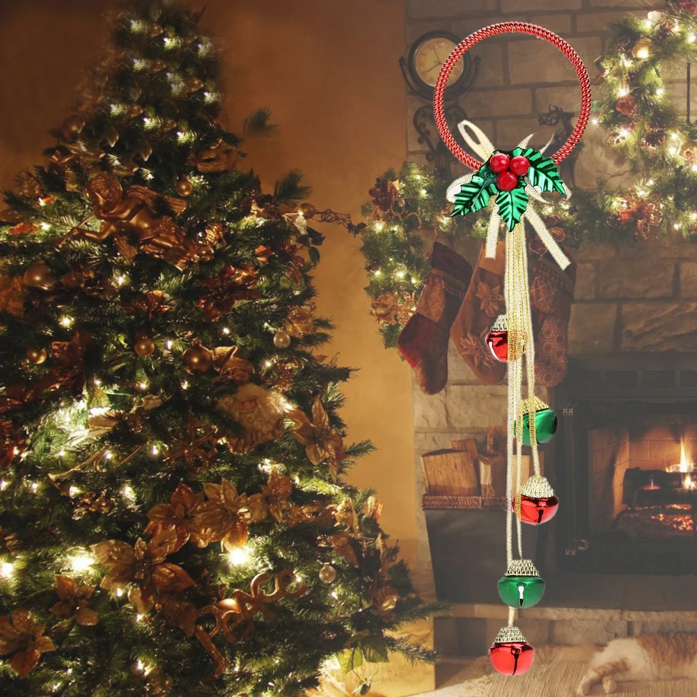 Рождество дверной молоток колокольчиками Рождество елка украшения поставки Рождество колокол Подвески для дома и сада парк офисной