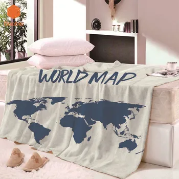 

Rectangle Super Soft Thicking World map Blanket for Bed BeachTowel For Kids Adults Blanket Throws bedsheet Travel CB68