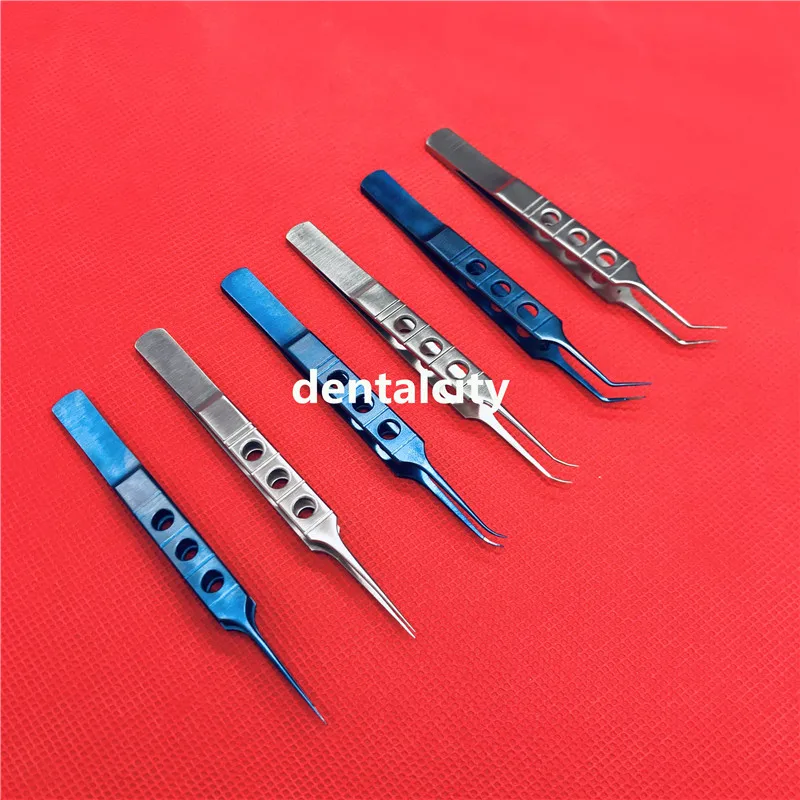 

1pcs Micros Eyelid Tweezers Straight/Curved/Angle Head Tooth Platform Ophthalmic Instruments