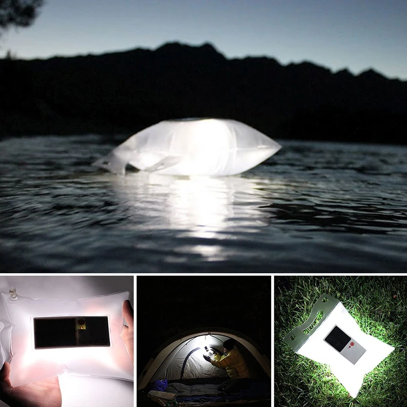 

Solar Inflatable Lights Portable Lantern Led Camping Light Survival Emergency Lamp Waterproof For Hiking Fishing Travel Lighting