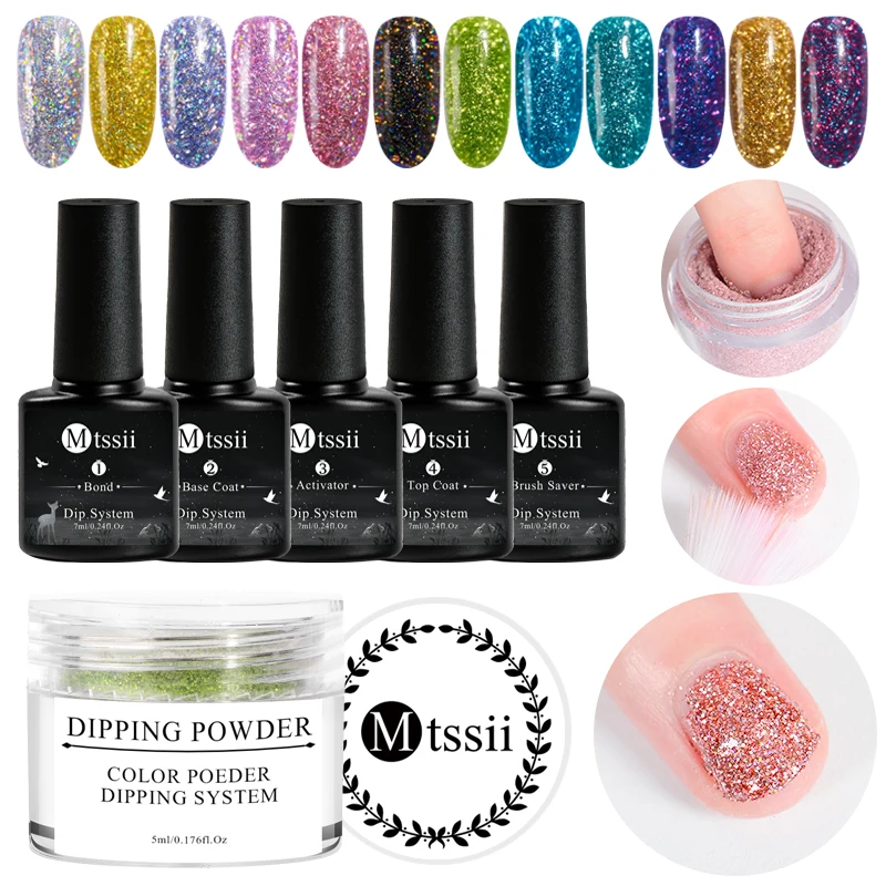 غمس نظام صندوق عناية بالأظافر 4 قطعة/المجموعة مسمار الفن مسحوق غمس مع Dip قاعدة المنشط هلام مسمار اللون الطبيعي الجاف دون مصباح بريق