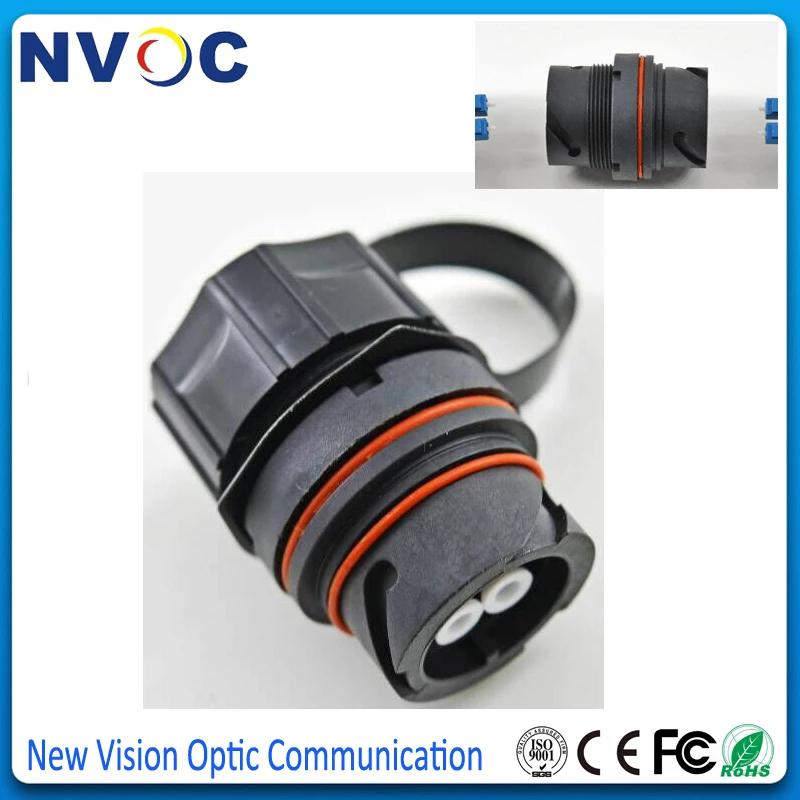 Открытый IP67 ODVA-LC DX перегородки волоконный адаптер С Пылезащитным колпачком, ODVA LC/SC/MPO волоконно-оптический адаптер разъем