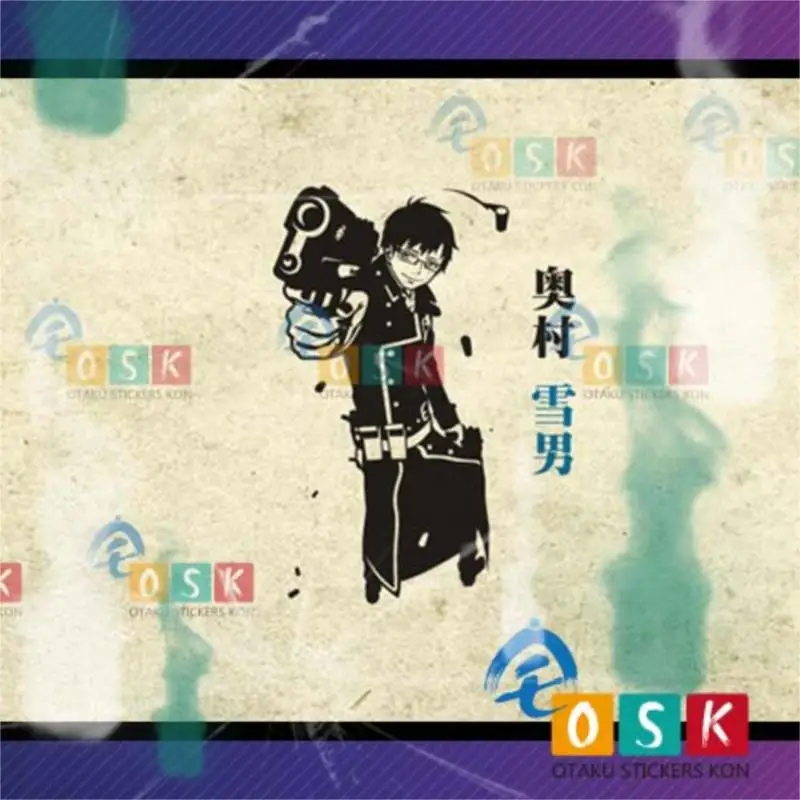 Green Exorcist Austrian Village Snow Man Wall Stickers Anime and other body perfect detail around playing mold shop glass sticke