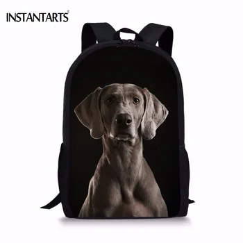 

INSTANTARTS Kawaii Animal Weimaraner Dog Print Boys Girls Schoolbags Primary School Students Bookbags Casual Children Backpacks