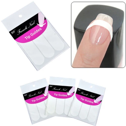 Высокое качество наклейки для ногтей 10 упаковок/партия французский маникюр Дизайн ногтей форма трафареты для французского маникюра стикер DIY Декор по трафарету