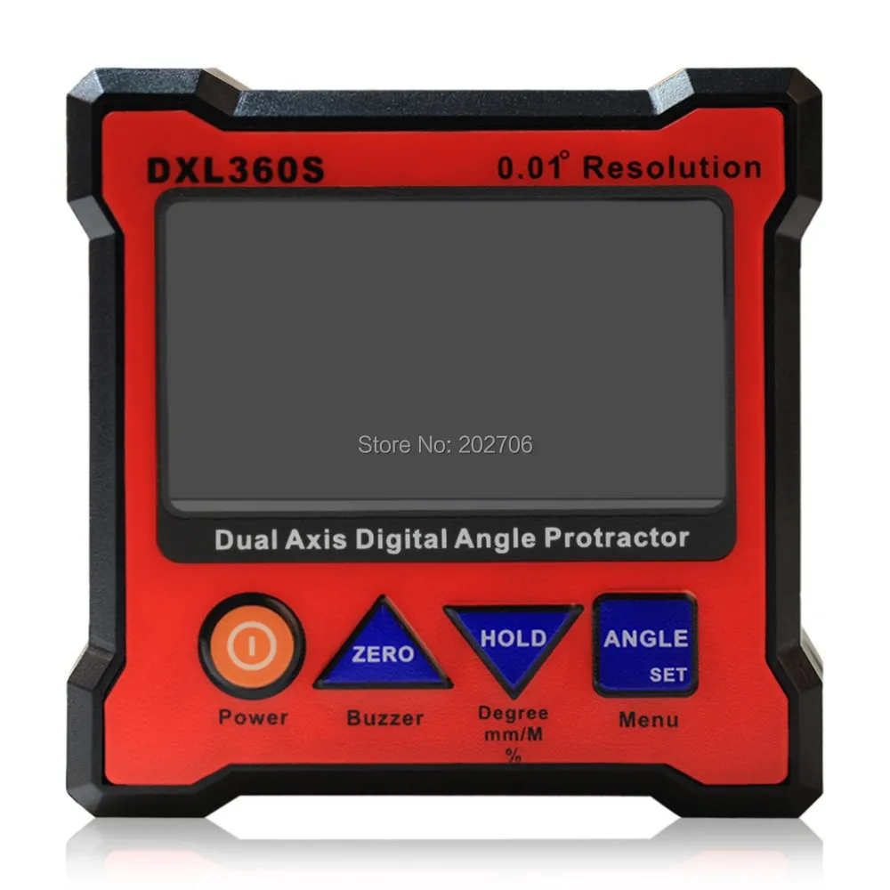 DXL360S Angle ruler Elevation meter Dual Axis Level measure box Digital