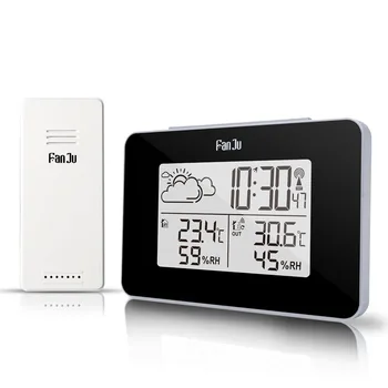 

Digital Alarm Clock Weather Station Wireless Sensor Hygrometer Thermometer Multi-function LED Desktop Table Alarm Clock