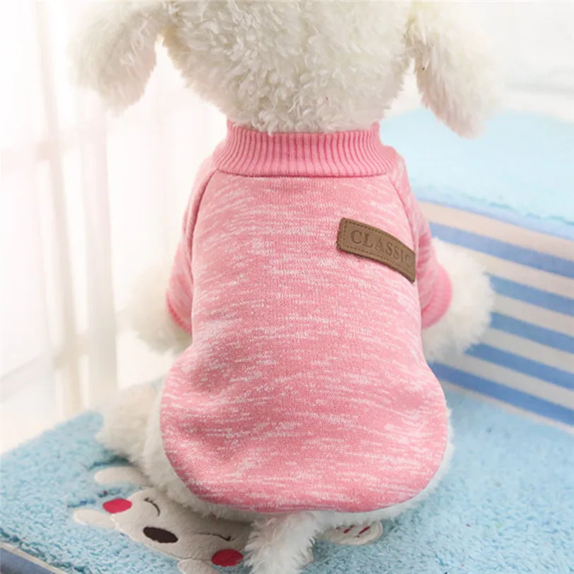 Классическая одежда для собак Теплый Щенок наряд жилет куртка для домашнего питомца зимняя одежда для собак мягкий свитер Одежда для маленьких собак чихуахуа noDC5