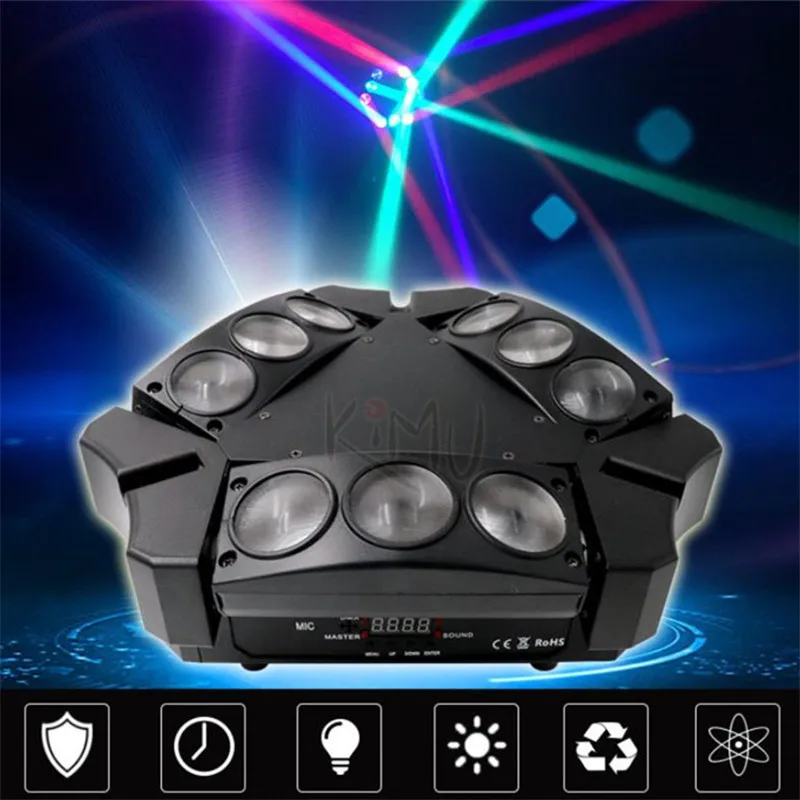 9*12 Вт 4в1 RGBW 16/48CH DMX сценический светильник s магический DMX512 Pixel Светодиодный