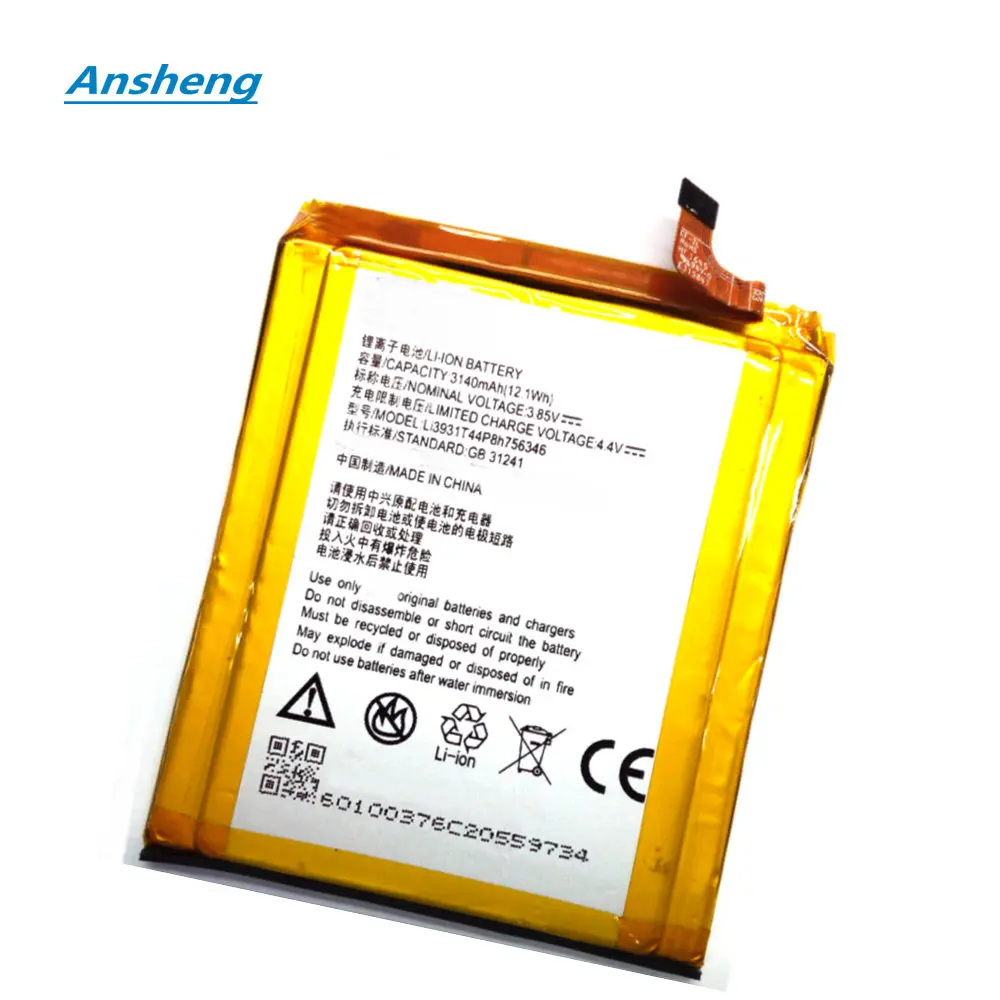 

Ansheng High Quality 3140mAh LI3931T44P8H756346 battery For ZTE Axon 7 5.5inch A2017 Smartphone