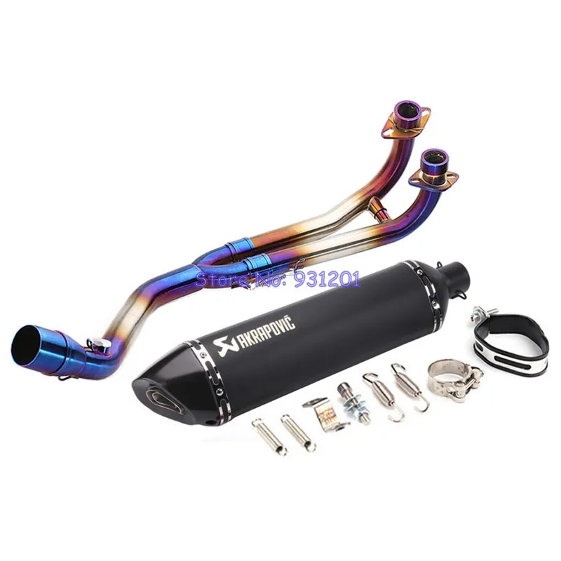 

Motorcycle for TMAX 500 TMAX 530 Full System Exhaust Pipe Connect Link Pipe with Akrapovic Muffler Pipe (2008-2016 Year)