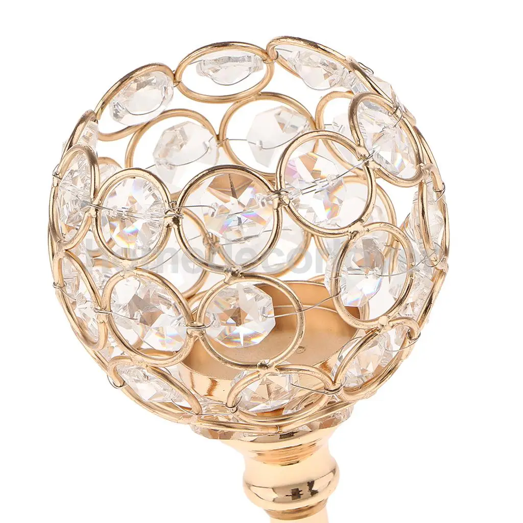 Long Stand Crystal Candle Holder Tea Light Stand Candelabra Candlestick Home Pub Bar Events Parties Decor