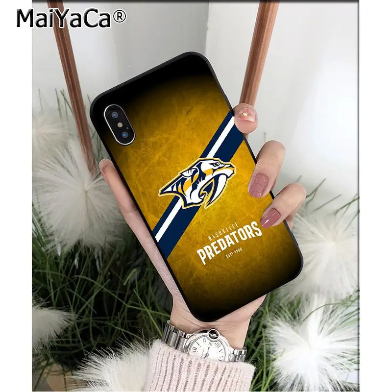 MaiYaCa Nashville Predators ТПУ Мягкие аксессуары для телефонов чехол для телефона для iPhone 5 5Sx 6 7 7plus 8 8Plus X XS MAX XR - Цвет: A4