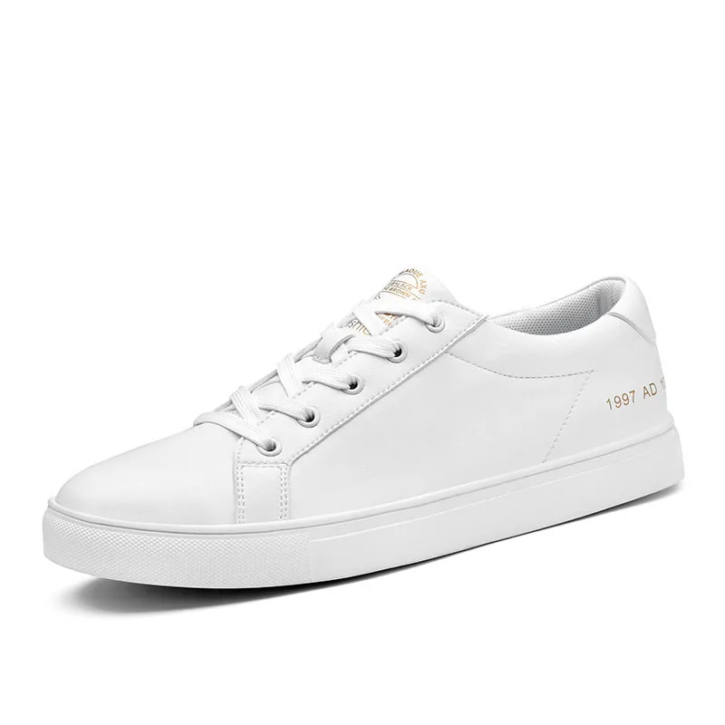 Мужские теннисные кроссовки SUROM, черные и белые цветные повседневные туфли, удобные классические туфли для взрослых, на осенний сезон - Цвет: S1741 White
