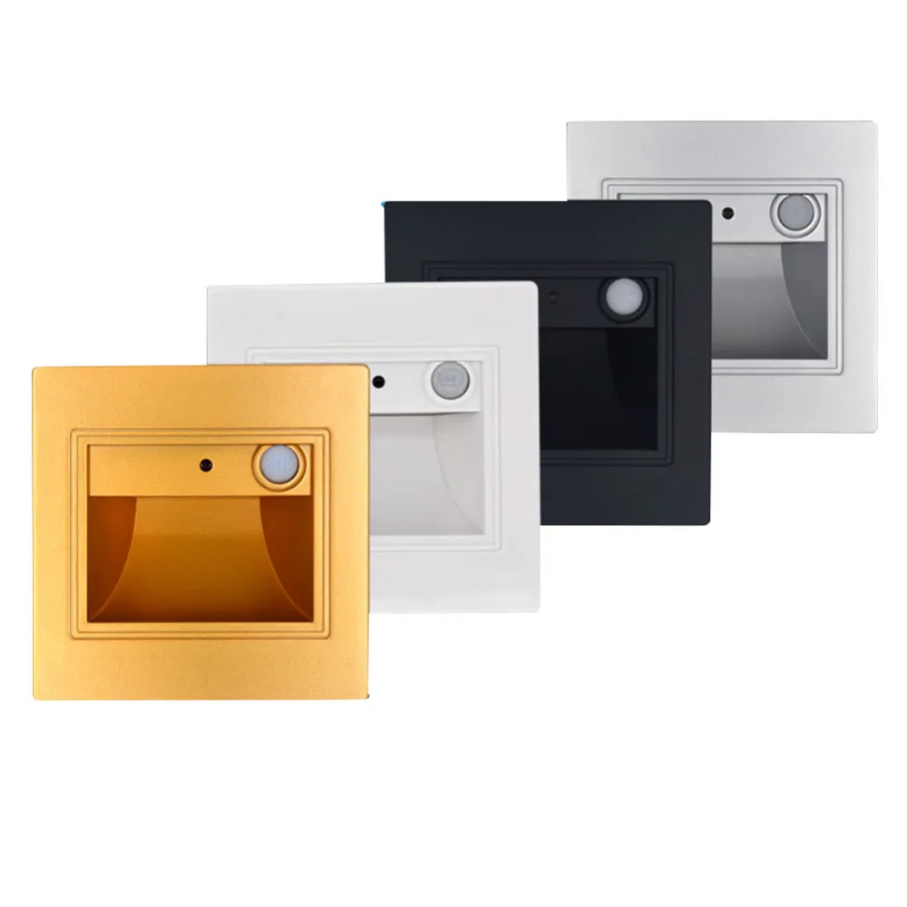 Встраиваемый светодиодный светильник для лестницы 1 5 Вт тип 86 детектор движения +