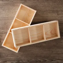 Оригинальных Цвет деревянная коробка для хранения Гостиная деревянный 3 слота Дисплей случае Семья ювелирные изделия Подарочная коробка
