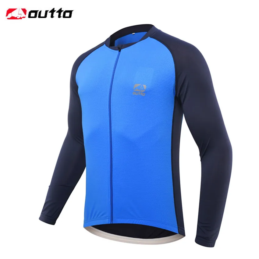 

OUTTO Cycling Jersey Long Sleeve Summer Spring Breathable Quick Dry Men's Shirt Cycling Clothing Ciclismo Blue / Orange 3 Colors