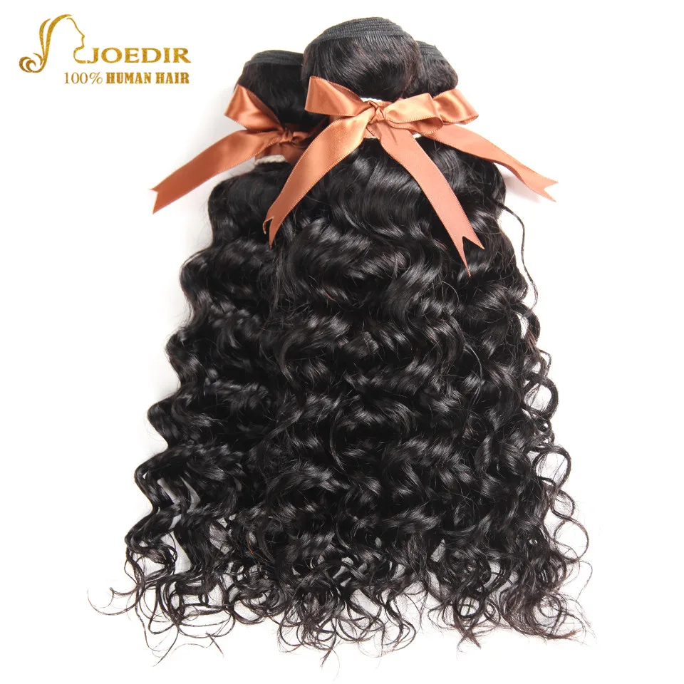 Joedir Human Hair Brazilian Water Wave 28 30 Inch Bundles Human Hair Weave Bundles Non Remy Hair Extensions Wet And Wavy Hair