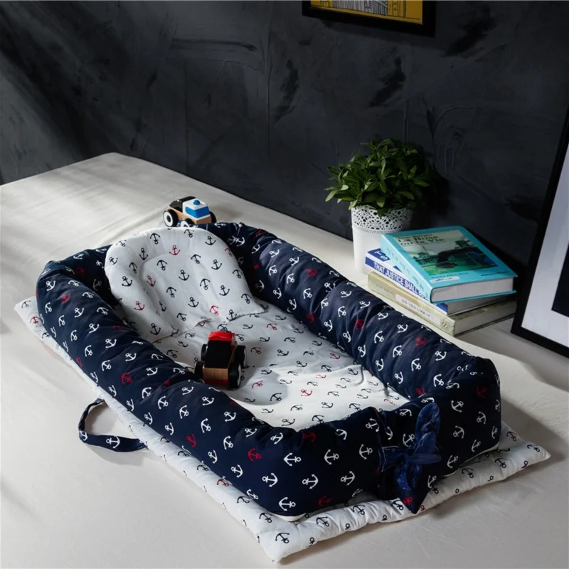 Безопасная переносная кровать для переноски, Хлопковый чехол для новорожденных, бионическое детское гнездо, кровать для младенцев, многофункциональная кроватка