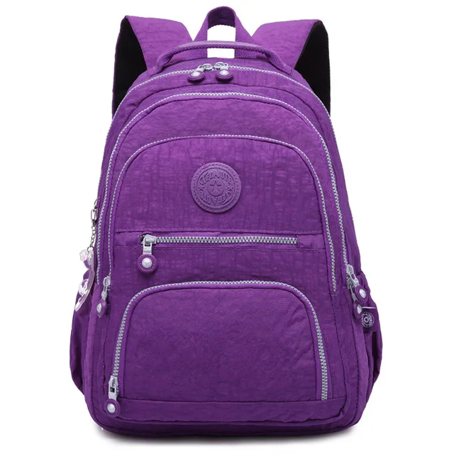 Light purple Школьные сумки для девочек, школьный рюкзак, Детские водонепроницаемые школьные сумки, Большой Вместительный детский Ранец, Детская сумка для книг, Mochila Feminina - Цвет: Light purple