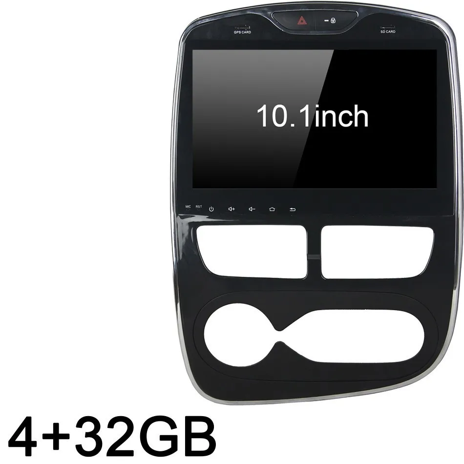 4-32GB Для Renault Clio 2013 автомобиля Ips 10,1 экран системы Android головное устройство Мультимедиа Радио мультимедийный плеер стерео - Цвет: 4-32GB