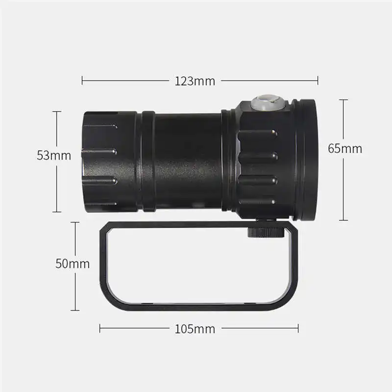 led flashlight 18650 LED Flashlight Photography Light Underwater powerful led flashlight waterproof laser pointer #4S10 (18)
