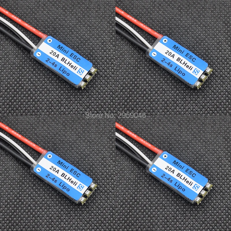 

2PCS/4PCS/lot Mini 20A ESC BLHeli_S OPTO 2-4S Lipo BLHeli-S esc for Race drone kit Racer QAV-180mm Quadcopter Remote controller