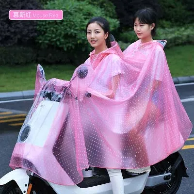 KTLPARTY Для женщин мотоцикл/electrombile дождевики женские два человека плащ пончо электромобиль motorcar водонепроницаемый