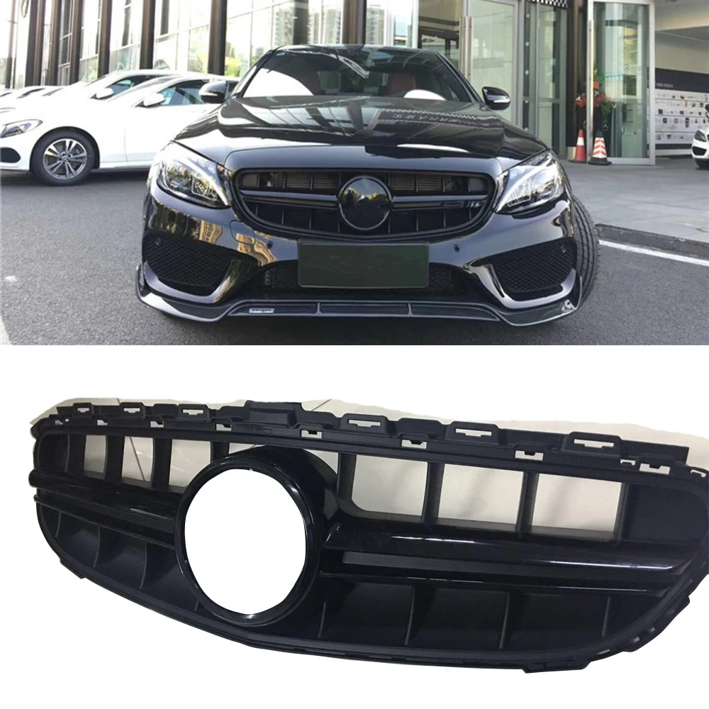 w205 Grille black Emblem Front Bumper amg Grill For benz w205 c class