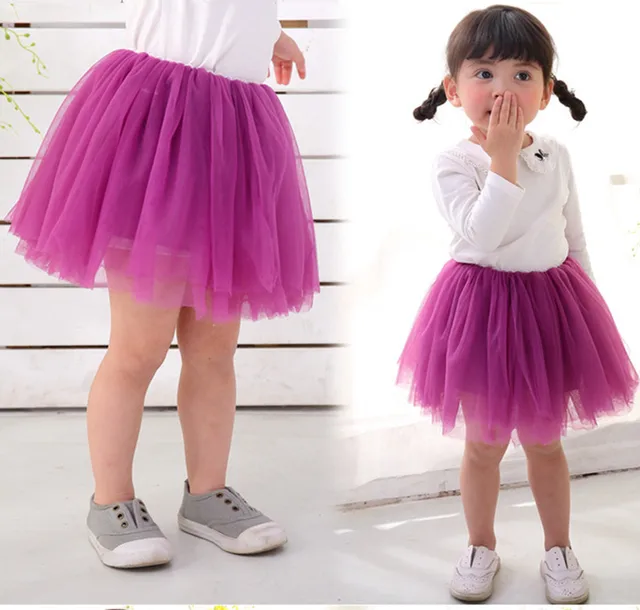 Baby Girl Skirt Princess Soild Colors Tutu Skirts Pettiskirt for Kids Lace Mini Tulle Skirt