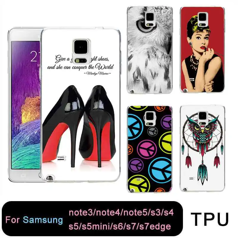 Qmswei ТПУ мягкий чехол для телефона Samsung S8 S6 S7 Edge S4 S5 S3 C5 C9 Note3 note4 note5 Clear девушка на